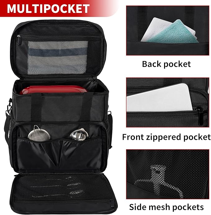 TORIBIO Kitchen Mixer Storage Bag Compatible with KitchenAid and Extra Accessories, Mixer Portable Carrying Bag/Case fit for 4.5-Quart and 5-Quart Mixers, 14" x 8.9" x 14.9"