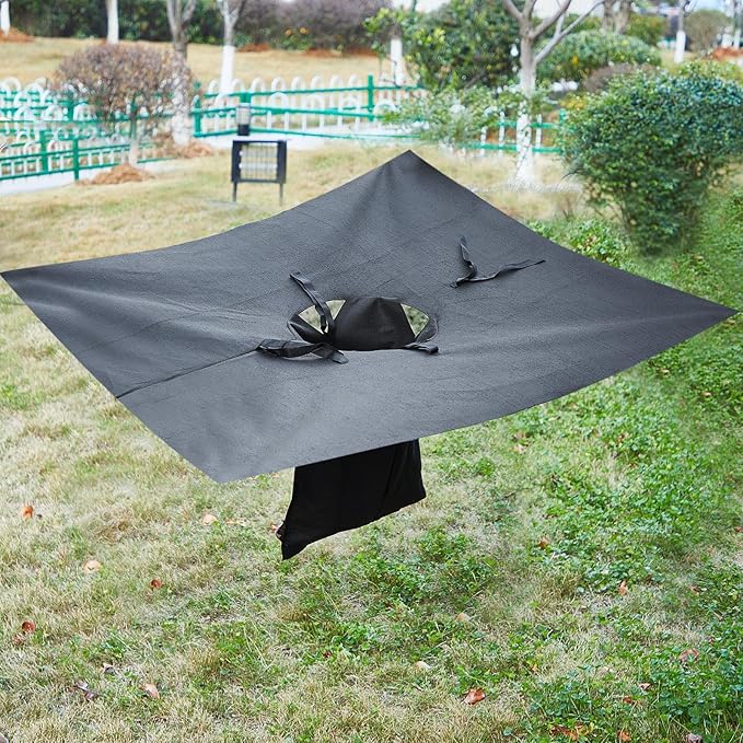 VIHOSE 1 Pack Storm Drain Filter 48" x 48" x 22" Catch Basin Insert Witches Hat Storm Drain Cover Oil and Sediment Guard with 4 Straps for Parking Lot Street Construction Site Industrial Plant
