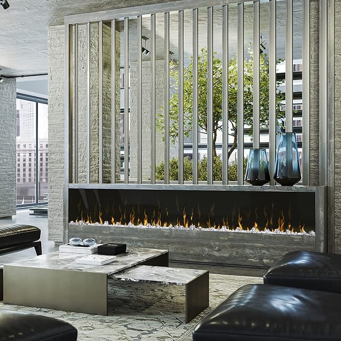 Dimplex IgniteXL 100" Built-in Linear Electric Fireplace (Model: XLF100), 8530/5118 BTU, 240/120 Volt, 2500/1500 Watt, Black