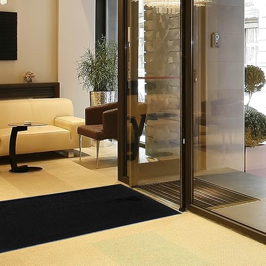 Guardian Floor Protection 94031835 Platinum Series Indoor Wiper Floor Mat, Rubber with Nylon Carpet, 3' Length, 18' Width, Black