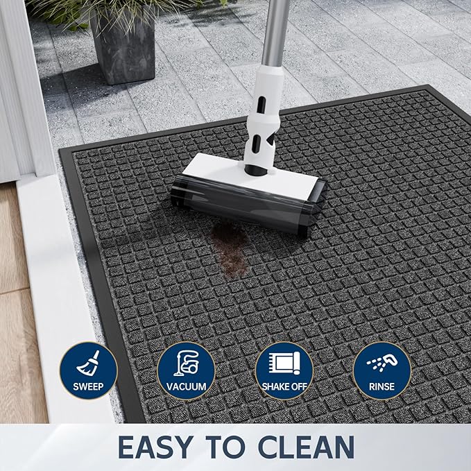 Indoor Outdoor Front Door Mats, 72" x 36" Rubber Backing Non Slip Durable Welcome Floor Mats for Patio, Garage Entrance, Stain and Fade Resistant Commercial Doormats for High Traffic