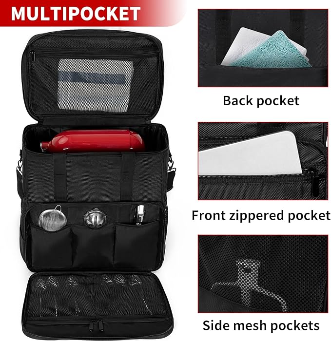 TORIBIO Kitchen Mixer Storage Bag Compatible with KitchenAid and Extra Accessories, Mixer Portable Carrying Bag/Case fit for 6-Quart and 8-Quart Mixers, 15.7" x 10.6" x 17.7"