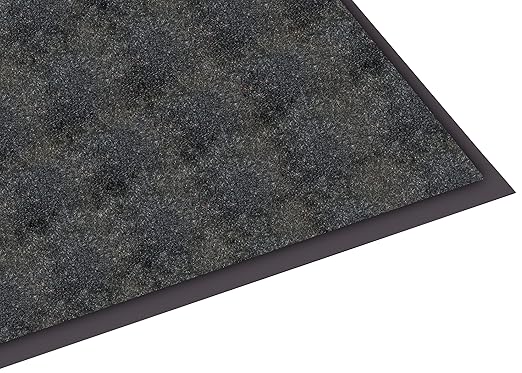 Guardian Silver Series Indoor Walk-Off Floor Mat, Vinyl/Polypropylene, 4'x8', Black