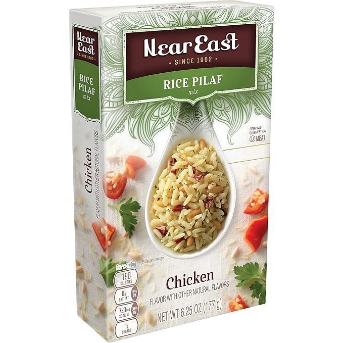 Near East Rice Pilaf Mix, Chicken, 6.25oz Boxes (12 Pack)