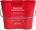 San Jamar Kleen-Pail Pro Sanitizer Pail Cleaning Bucket with Bail Handle for Cleaning, Kitchens, Restaurants, And Janitorial Use, Plastic, 3 Quarts, Red