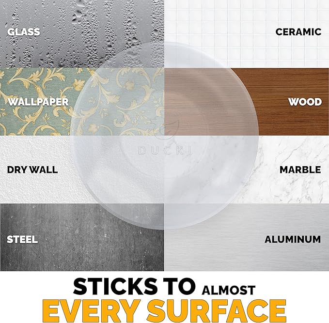 Ducki Door Wall Bumper Protector - Self Adhesive Stopping Shield Prevents Damage & Noise for Knob Handle, Refrigerators, Furniture Home or Office, Shock Absorbing, Discreet, Reusable - 4 Pack Clear