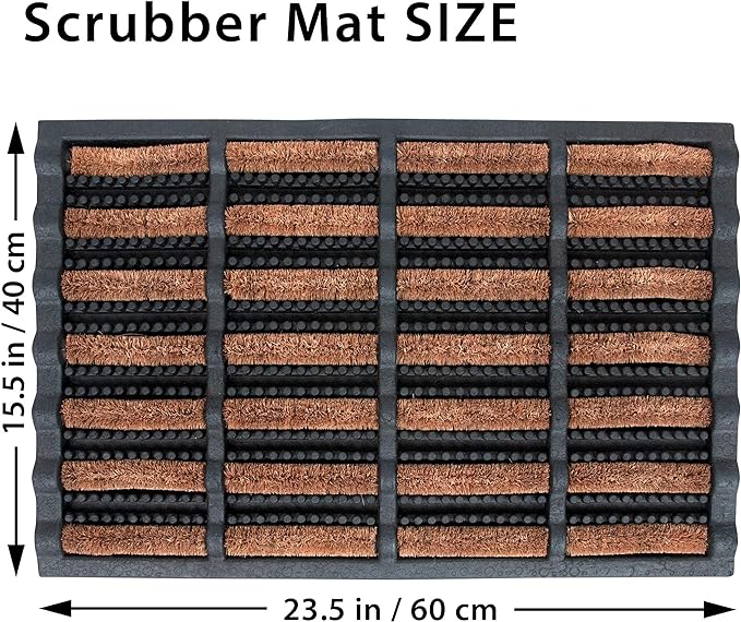 FOOTMATTERS Ninamar Mud Scrubber Tray Mat – 24 x 16 inch - 3 Pack