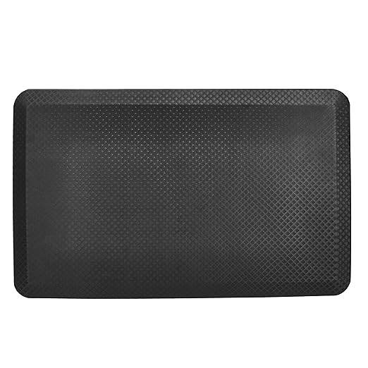 Amazon Basics 3/4" Rectangular Durable Anti-Fatigue Ergo Comfort Standing Mat, 32x20, Black