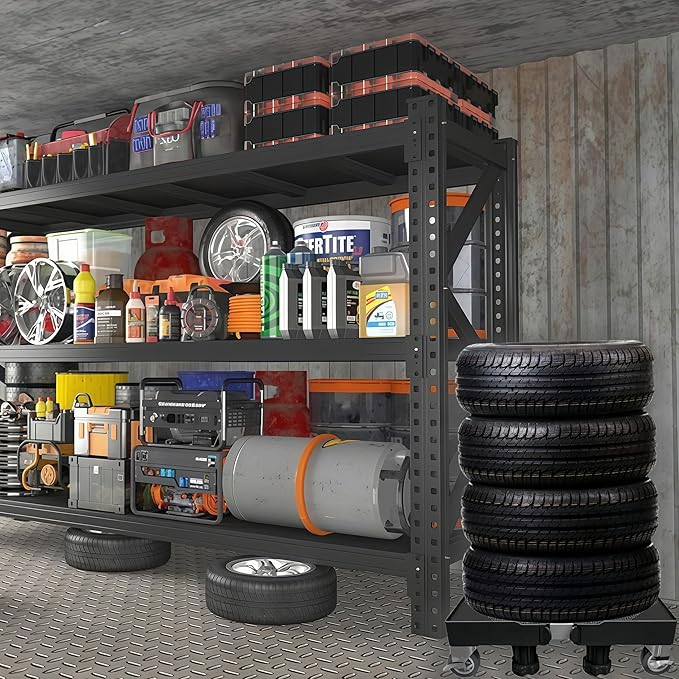 Tire Dolly, Rolling Tire Rack Adjustable,500lb Capacity Tire Storage Rack, Tire Cradles for Up to 6 Wheels,Garage/Workshops/Repair Shop Tire Lift Caddy.