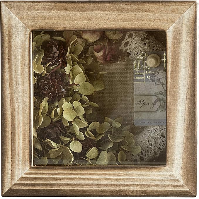 Freezing point Shadow Box Frame 5x5 Shadow Box Display Case Cabinet Picture Frame with Linen Back Memorabilia Awards Bouquet Photos Baby Memory Box for Keepsakes Small Mini Paw Print Box Pin