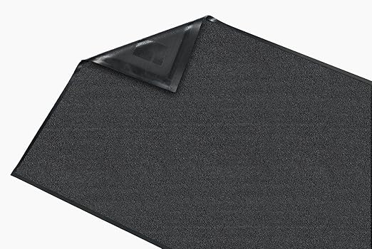 Guardian Platinum Series Indoor Wiper Floor Mat, Rubber with Nylon Carpet, 3'x18', Grey