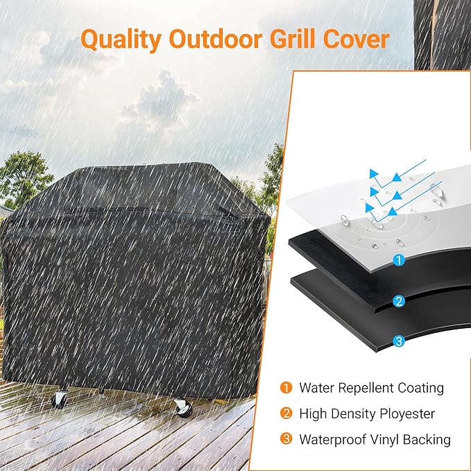 4-Burners Propane Gas Grill Outdoor with Side Burner & Thermometer, Stainless Steel Propane Grill with Cover for Outdoor BBQ, Patio Backyard Barbecue, 51000 BTU Output