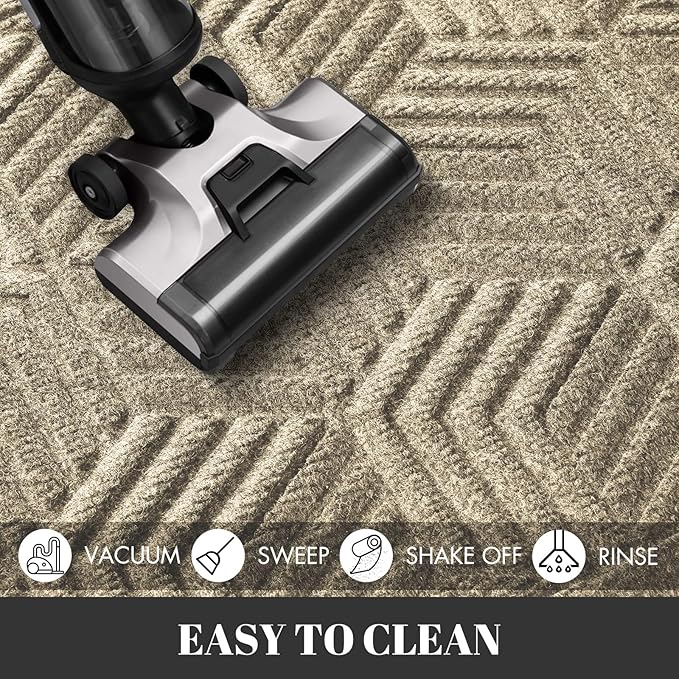 Yimobra Extra Large Door Mat 60x36, All-Season Waterproof Outdoor Mats for Front Door Entrance with Drainage Holes, Heavy Duty Non-Slip Doormat for Garage Patio Entryway Indoor, Beige