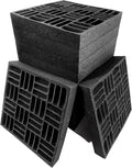 12 Pack Sound Proof Foam Panels for Walls, 12.6x12.6x2 Inches Grid Style Acoustic Panels for Home Studio Acoustic Treatment (Black)