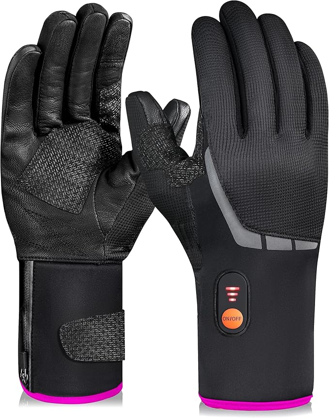 Heated Gloves for Men Women, Rechargeable Waterproof Heated Work Gloves with Arthritis Raynaud's Relief for Ski Hiking Driving