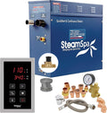 SteamSpa 4.5kW Steam Sauna Generator Premium Bundle 240V Steam Generator with Touch Pad Control, Steamheads, Pressure Relief Valve, Built-in Auto Drain and Plumber Quick Install Kit PRT450BN-A