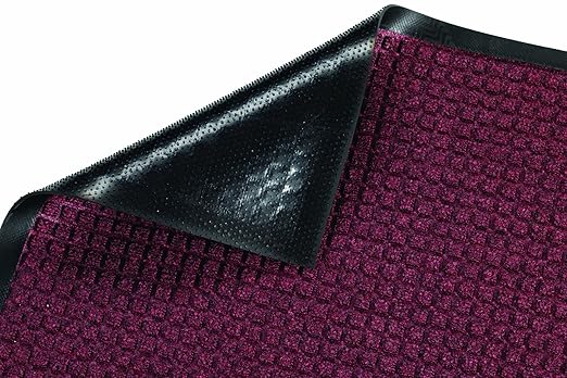Guardian WaterGuard Indoor/Outdoor Wiper Scraper Floor Mat, Rubber/Nylon, 3'x16', Burgundy