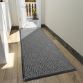 Yimobra Front Door Mat Outside Entrance, 72x24 Runner, Waterproof All-Season Weather Large Doormat, Non Slip Natural Rubber, Stain and Fade Resistant, Indoor Outdoor Mat, Easy Clean Patio, Gray