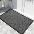 Yimobra Extra Large Door Mat 60x36, All-Weather Waterproof Outdoor Mats for Front Door, Non Slip Rubber Doormat for Patio Proch Outside Entryway Indoor, Gray