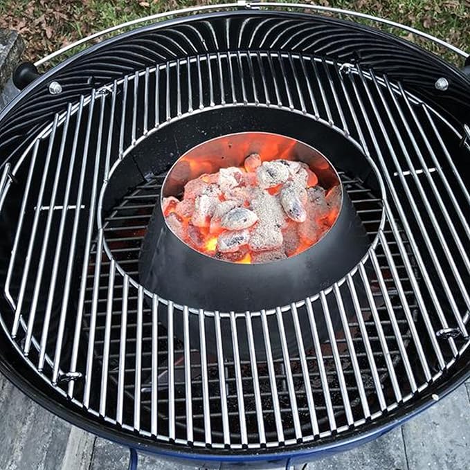 BBQ Whirlpool for Weber Kettle 22" 26.75" Accessories, Charcoal Grilling Accessory for Weber Smokey Mountain WSM, Replacement for Master Touch 22, Big Green Egg, Kamado Joe Grill Accessories