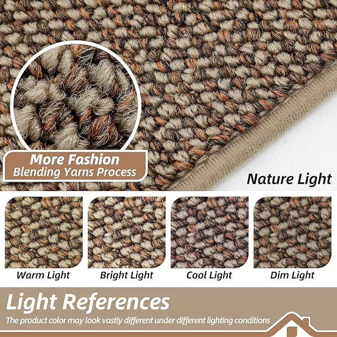 BEQHAUSE Dirt Trapper Door Mat 20" x 32", Non-Slip Washable Doormats Entrance Mat, Dirt Resistant and Absorbent Welcome Mat, Low Profile Floor Mats for Front Back Door and Entryway, Beige
