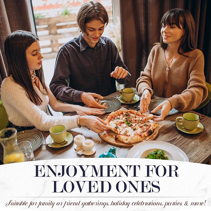 Baker's Friend Electric Pizza Oven Indoor Countertop, 12 Inch Maker Machine for Home, Cooker & Grill, Premium Glazed Ceramic Stone Oven, Pale Blue