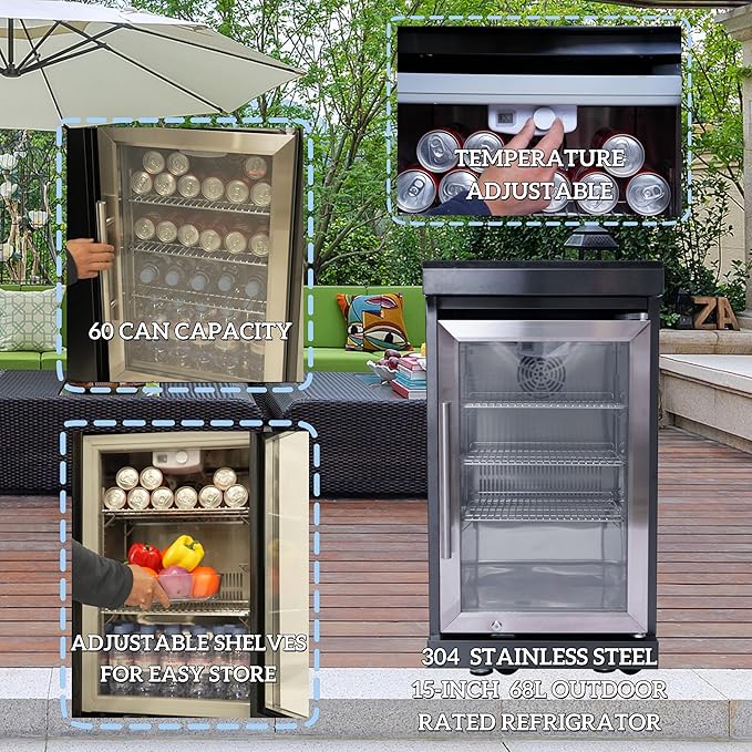 98-Inch Modular Propane-Powered Outdoor Kitchen Island, All-in-One Patio Cooking Station with BBQ Grill, Refrigerator, Sink & Storage