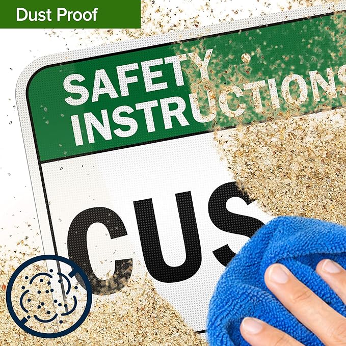 Custom Safety Instructions Sign, Ansi Sign, Osha Compliant, 12x18 Inches, 3M EGP Reflective, Rust Free .063 Aluminum, Fade Resistant, Made in USA by My Sign Center