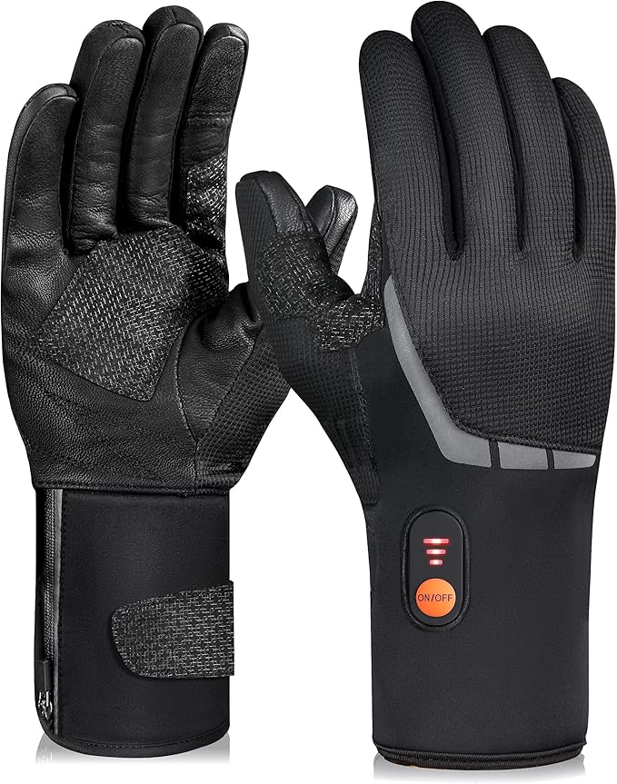 Heated Gloves for Men Women, Rechargeable Waterproof Heated Work Gloves with Arthritis Raynaud's Relief for Ski Hiking Driving