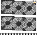 PATIKIL 135mm Fan Filter Grill, 6 Pcs Plastic Ventilation Dustproof Grill Cover Cooling Ventilator with Screws for Industry Workshop Computer Case Refrigerators Air Conditioning, Black