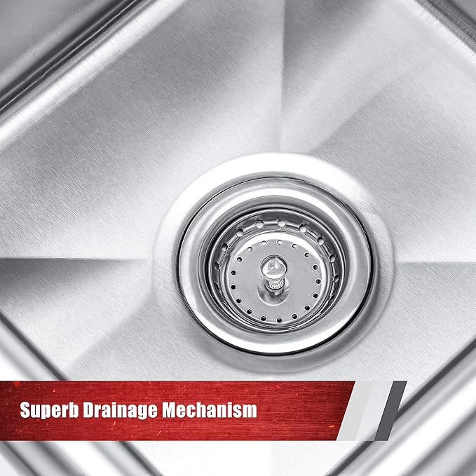 DuraSteel 304 Stainless Steel Utility Sink - 15 Inch Freestanding Prep Sink with Faucet - Dual CEC & NSF Certified Wash Station for Kitchen, Laundry, Garage & Restaurant