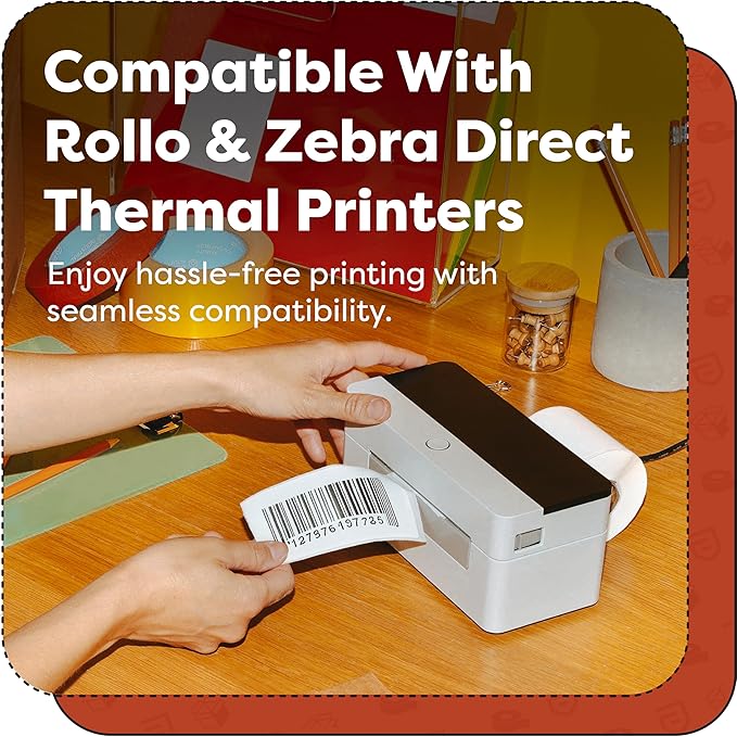 Aegis Adhesives - 3" X 5" Direct Thermal Shipping Labels Compatible with Rollo, Zebra, and Other Desktop Label Printers (10 Rolls, 300/Roll)