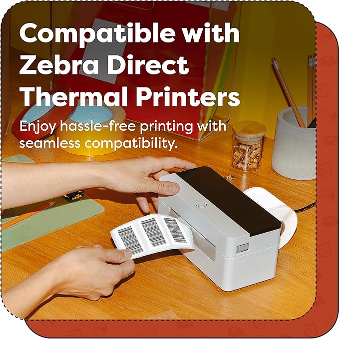 Aegis Adhesives - 1.2" X 0.85" Direct Thermal Labels (12 Rolls, 1500 Labels/Roll) Multipurpose Return Address, QR Barcodes - Perforated, Compatible with Zebra Desktop Printers - NOT Rollo Compatible