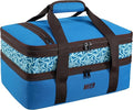 MIER Insulated Double Casserole Carrier Bag Thermal Lunch Tote for Lasagna Lugger, Potluck Parties, Picnic, Beach, Fits 9 x 13 Inches Baking Dish, Casserole Dish, Expandable by Mid Zipper, Blue