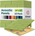 Acoustic Panels 18-Pack Soundproof Wall Panels 12"X12"X0.4" Brick Style Sound Panels Premium Sound Dampening Panels Easy Self Adhesive Installation - [Gin Green]