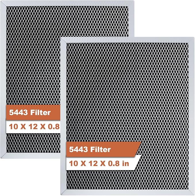 5443 MERV 8 Dehumidifier Filter Compatible with Aprilaire Whole-House Dehumidifiers 8191 8192 and Ventilation Models 8191 8192 Replacement Filters Washable 2 Packs - 10"x12"x1"