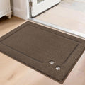 BEQHAUSE Dog Door Mat for Muddy Paws 20"x32" Dirt Trapper Absorbent Doormat Non Slip Entryway Rugs Washable Stain Resistant Welcome Floor Mat Soft Low-Profile for Front Back Door, Brown