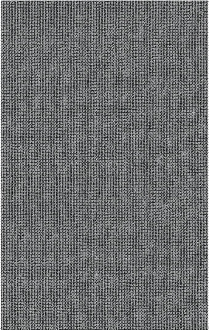 IOHOUZE Washable Area Rug 4x6 Non Slip Rubber Backed Woven Rugs for Entryway Indoor Bedroom Rugs Kitchen Rug Floor Throw Carpet for Entrance Front Door Living Room, Dark Grey