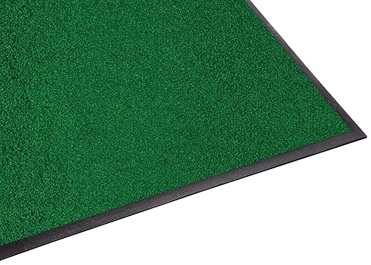 Guardian Platinum Series Indoor Wiper Floor Mat, Rubber with Nylon Carpet, 2'x8', Green
