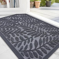 OLANLY Door Mat Indoor Outdoor Entrance, 29.5x17, Waterproof All-Weather All-Season Doormat, Sturdy Natural Rubber, Stain and Fade Resistant, Low Profile, Easy Clean Patio Entryway Mat, Medium Grey