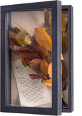 Freezing point Shadow Box Frame 8x12.5 Shadow Box Display Case Cabinet Picture with Linen Back Memorabilia Awards Medals Pin Bouquet Wedding Flower Baby Memory Box for Keepsake Black Large