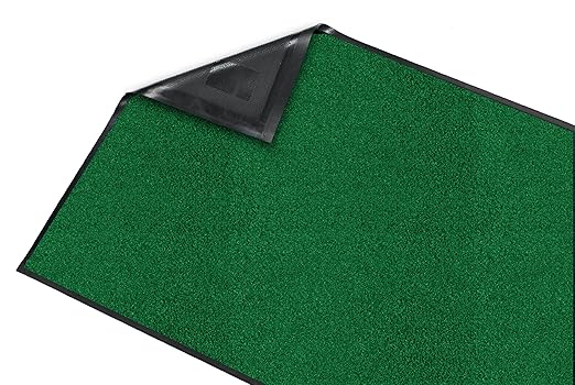 Guardian Platinum Series Indoor Wiper Floor Mat, Rubber with Nylon Carpet, 6'x6', Green