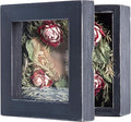 Freezing point Shadow Box Frame 5x5 Shadow Box Display Case Cabinet Picture Frame with Linen Back Memorabilia Awards Medals Bouquet Photos Badge Pin Paw Print Memory Box For Keepsakes Black Small Mini