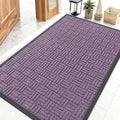 OLANLY Front Door Mat Outside Entrance 47x32, Absorbent, Heavy Duty Sturdy Natural Rubber Doormat Indoor Outdoor, Non-Slip, Stain and Fade Resistant, Low Profile Floor Mat for Entryway, Violet