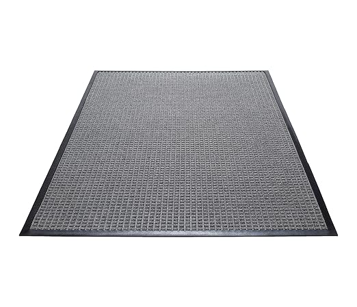 Guardian WaterGuard Indoor/Outdoor Wiper Scraper Floor Mat, Rubber/Nylon, 3'x4', Grey