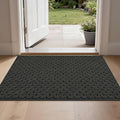 BEQHAUSE Dirt Trapper Door Mat Non-Slip Entryway Rugs Stain Resistant Absorbent Dog Doormats Woven-Look Washable Welcome Floor Doormat For Front Back Door, Muddy Wet Shoes & Paws, 24" x 36", Dark Grey