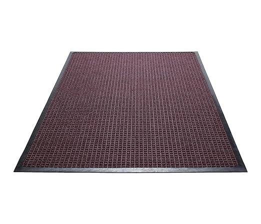 Guardian WaterGuard Indoor/Outdoor Wiper Scraper Floor Mat, Rubber/Nylon, 3'x5', Burgundy