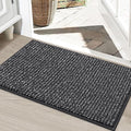 BEQHAUSE Dirt Trapper Door Mat 24" x 36", Non-Slip Washable Doormats Entrance Mat, Dirt Resistant and Absorbent Welcome Mat, Low Profile Floor Mats for Front Back Door and Entryway, Charcoal