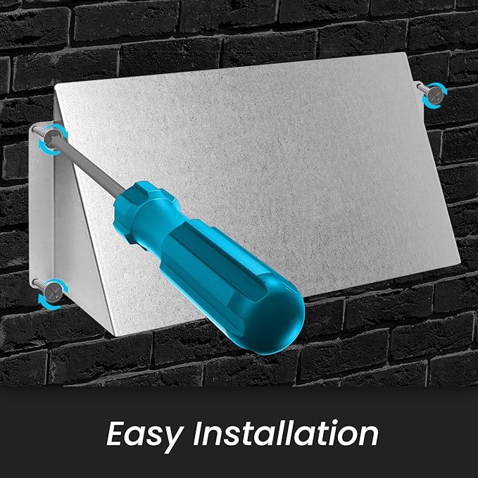 5.5" x 3" White Galvanized Steel Vent Cover - Duct Exhaust/Inlet Rain Deflector - Weatherproof Guard for Open Ventilation Systems - Indoor/Outdoor Vent Hood - Air Vent Grille Protection Roof