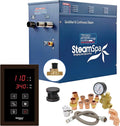 SteamSpa 12kW Steam Sauna Generator Premium Bundle 240V Steam Generator with Touch Pad Control, Steamheads, Pressure Relief Valve, Built-in Auto Drain and Plumber Quick Install Kit PRT1200OB-A